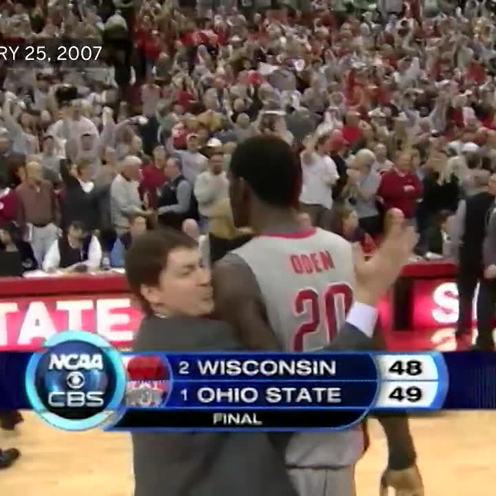 It's still the only No. 1-No. 2 game in Big Ten Conference history. #OTD in 2007, No. 1 Ohio State Hoops topped No. 2 Wisconsin, 49-48, in a historic matchup.