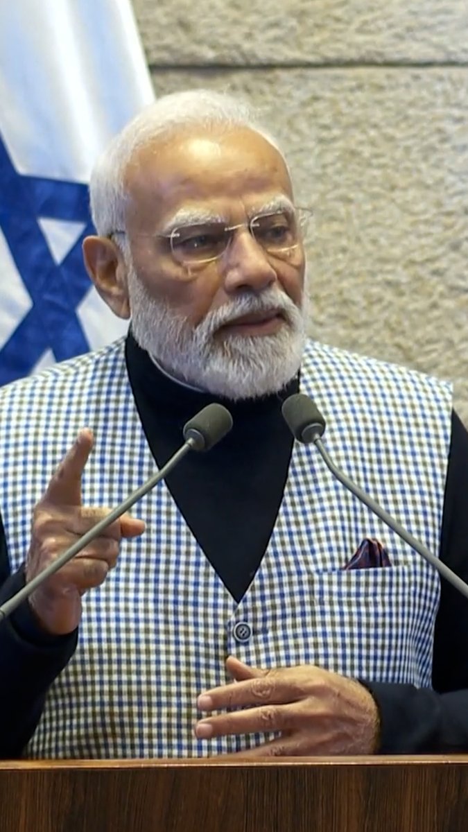 Indian PM Modi reaffirmed his commitment to seeking closer ties with Israel in his address to the Knesset, at a time when Israel is increasingly isolated in the world. Modi's embrace of Israel marks a shift in India's foreign policy, which traditionally supported Palestinians.