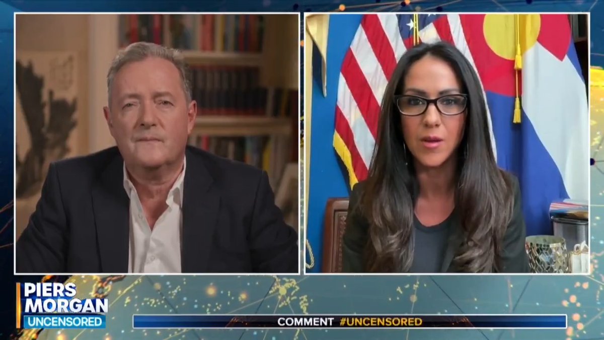 "This will make things more affordable when we start getting [rid of] these people who are taking advantage of our generosity... to help our most vulnerable." Watch more of Rep Lauren Boebert speaking to Piers Morgan👇 📺 Brian Tyler Cohen