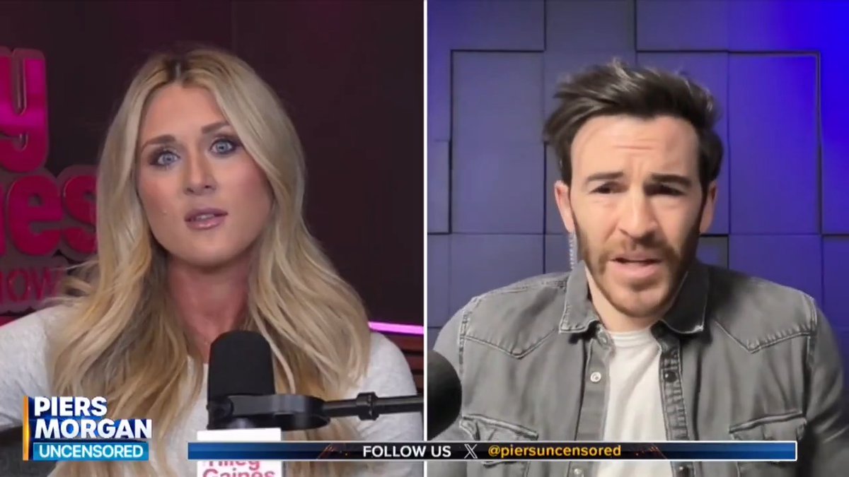"Explain to me how supporting ICE agents makes you more American?!" Brian Tyler Cohen questions Riley Gaines after she says her immigrant husband is 'more American' for supporting deportations. Watch more👇 📺 Piers Morgan