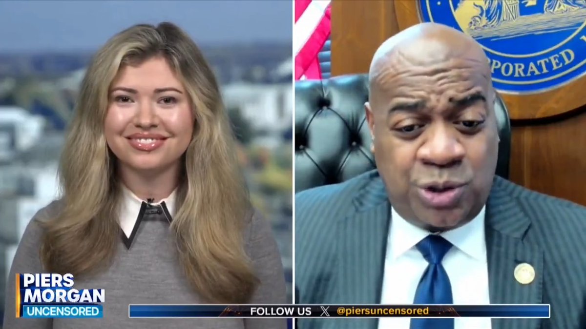 "The more she talks, the more racist it becomes!" Mayor of Newark City Ras Baraka clashes with Natalie Winters over immigration. Watch more👇 📺 Piers Morgan | Natalie Winters | Ras J. Baraka