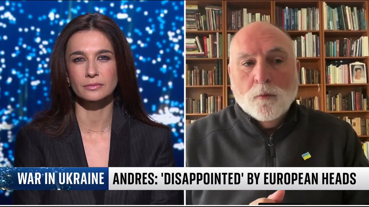 🗣️ "In the darkest moments for humanity, the best of humanity shows up." Renowned chef Jose Andres reflect on his team's "bittersweet" milestone of delivering one million hot meals a day in Gaza - and calls for more aid trucks to be let in. 🌎