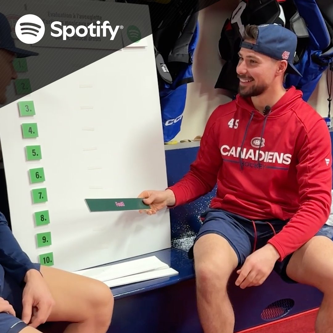 Classer aveuglément des artistes d'ici en vue de la Soirée québécoise n'était pas chose facile! 😅 Blind ranking Quebec artists wasn't easy ahead of Soirée Québécoise! #GoHabsGo | Spotify Canada