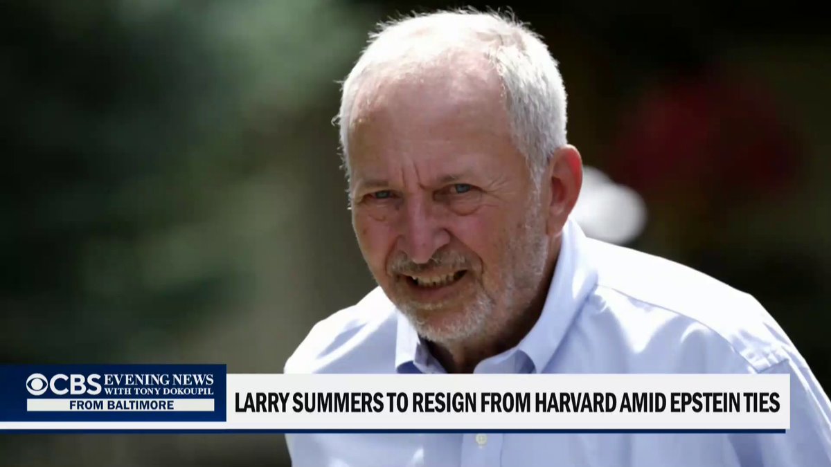 Former Treasury Secretary Larry Summers will resign from his remaining roles at Harvard University over his ties to Jeffrey Epstein. Summers stepped back from his public commitments in November after the release of messages between him and the late convicted sex offender.