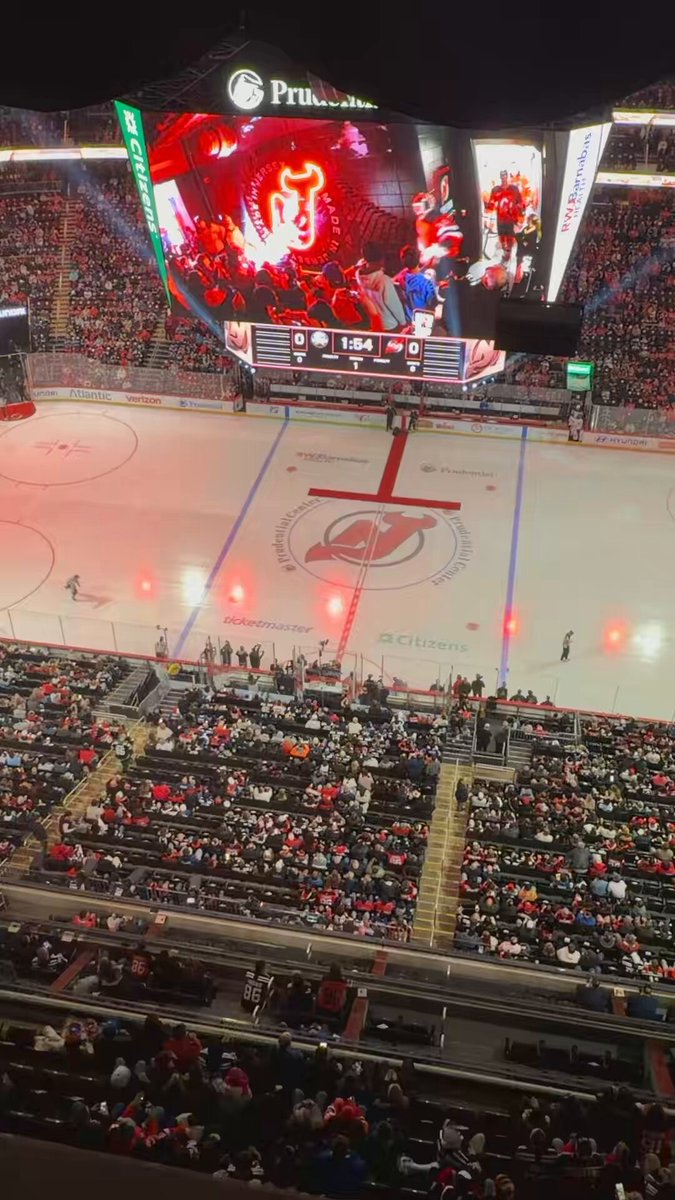 U-S-A chant breaks out as Hughes and the Devils take the ice.