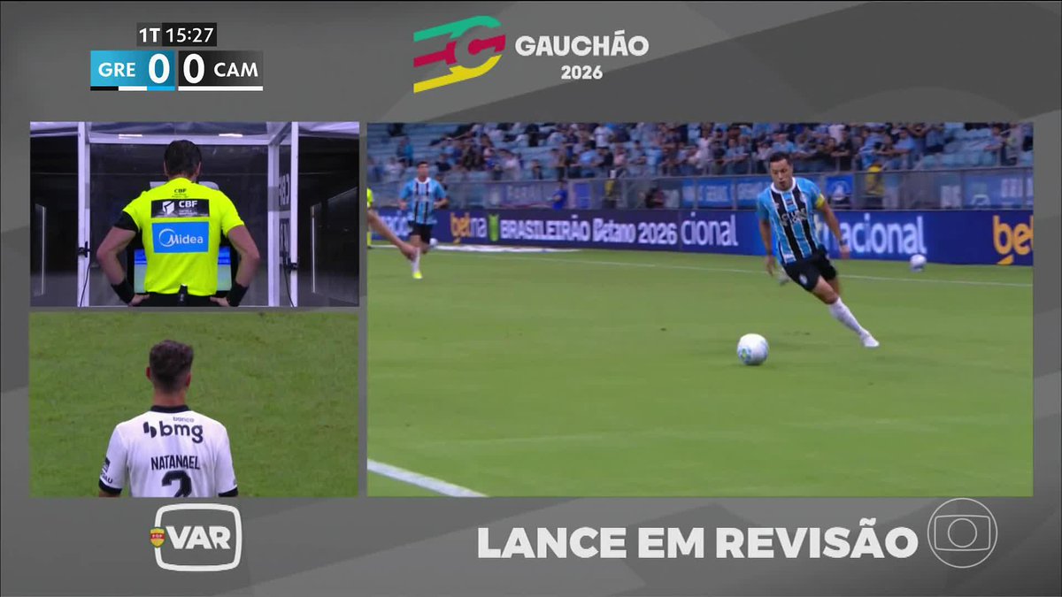 🟥 O lance da expulsão de Natanael, do Atlético-MG, contra o Grêmio. 🎥 TV Globo 📺 | ge