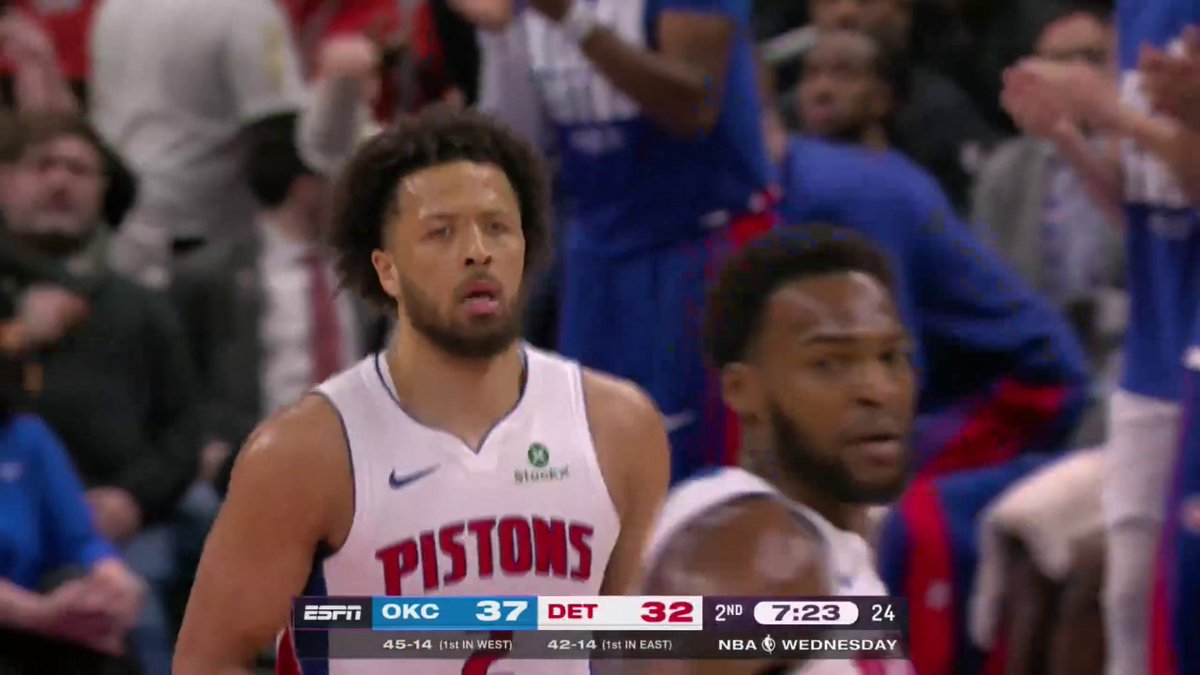 Cade Cunningham is too shifty 😯 Watch Thunder-Pistons NOW on ESPN and the ESPN App 👀