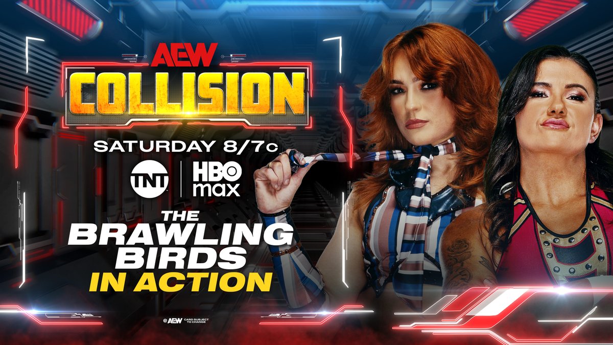 A warning from The Brawling Birds as Alex Windsor アレクス・ウィンザー and JAMIE HAYTER promise to bring the FIGHT! Watch #AEWDynamite LIVE on TBS &amp; HBO Max