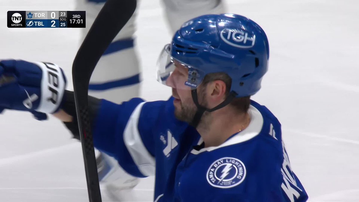 Kucherov had a goal and assist disallowed in the 1st period due to offsides. ❌ He now has a legal goal and assist since. 👀 Did we mention he also has 74 points in his last 34 games? Unreal. 🔥🔥🔥