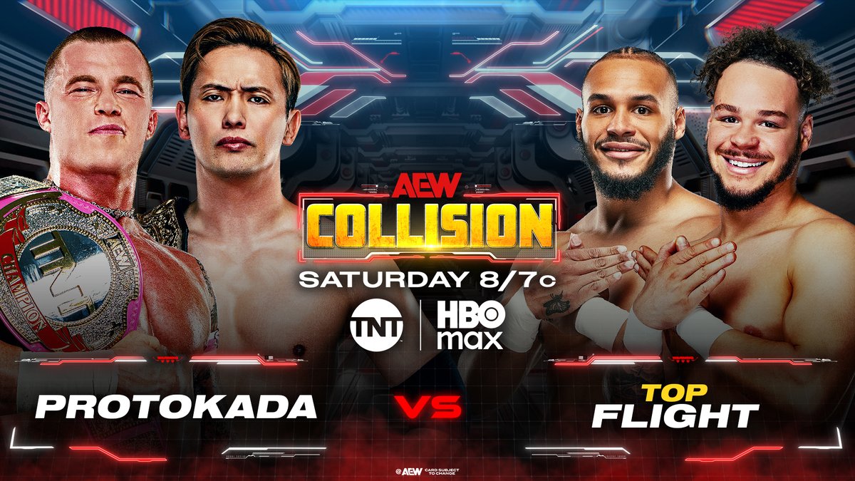 TNT Championship is now PINK. 🩷 Due to popular demand... Kyle Fletcher has debuted his personalised pink TNT belt finally on AEW television. Kazuchika Okada meets him as they will debut PROTOKADA on Collision.