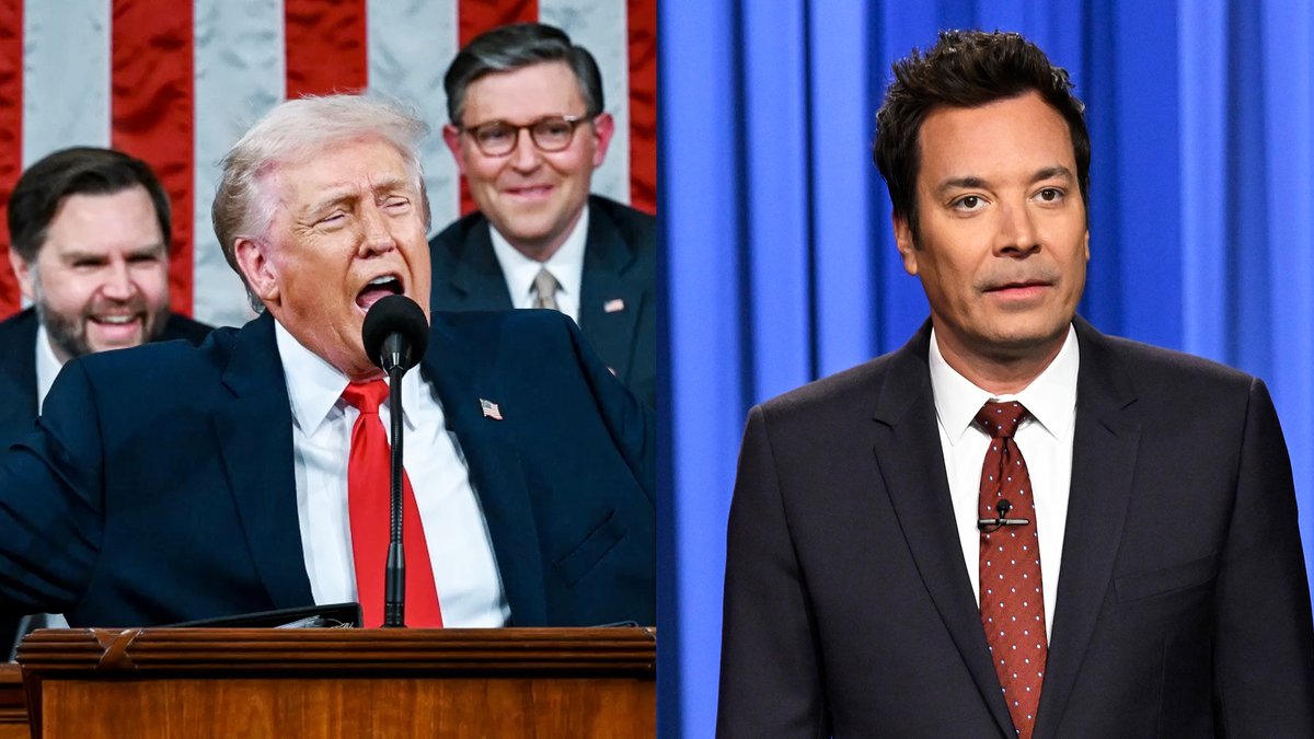 Trump delivered the longest State of the Union address in history, but didn’t mention the Epstein files once. The Epstein files were like, “That’s rude, we mentioned you 37,000 times!” 😳 #FallonTonight