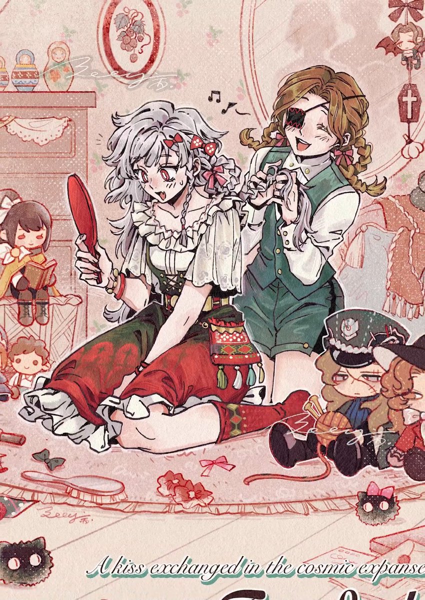 [Repost] - Rubuska &amp; Aima | Painting process OC: by 阿病Beey via Rednote SOURCE: #リバース1999 #Reverse1999 #重返未来1999 #리버스1999