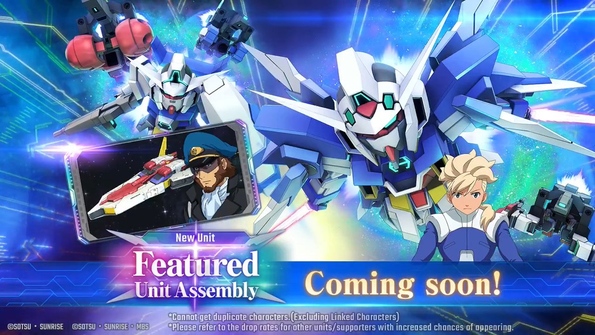 ◤━━━━━━ #GundamEternal New Units to arrive on 2/28 (JST)! ━━━━━━━◢ Featuring: UR Gundam AGE-2 Normal (EX) / UR Asemu Asuno UR Gundam AGE-1 Normal (EX) / UR Flit Asuno #GGeneration #GGen