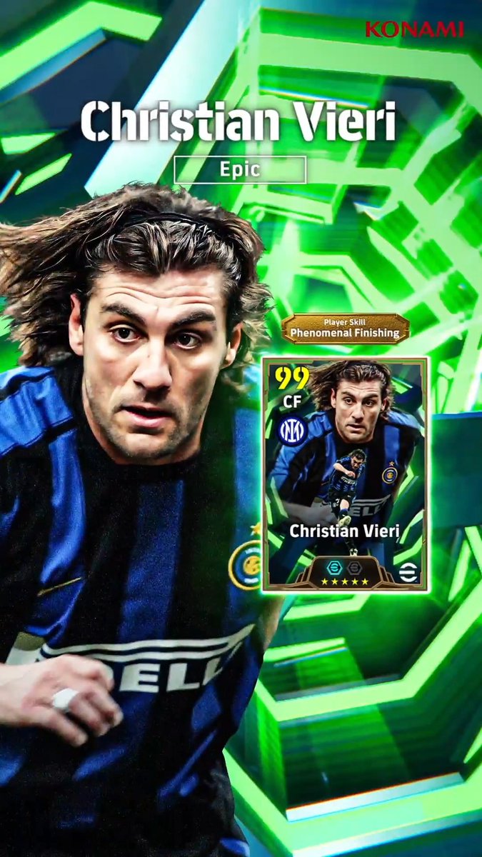【Epic: Christian Vieri】 クリスティアン ヴィエリがEpicで登場! 初回10連は500 eFootball™ コインで挑戦できる🔥 インテルナツィオナーレ ミラノの点取り屋をゲットし、チームを強化しよう! #イーフト #eFootball