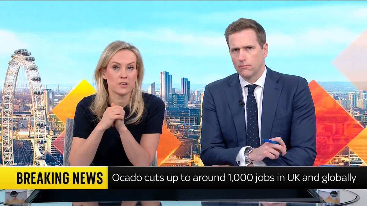 BREAKING: Ocado are set to cut up to 1,000 jobs in the UK and worldwide Read more business news here: 📺 Sky 501, Virgin 602, Freeview 233 and YouTube