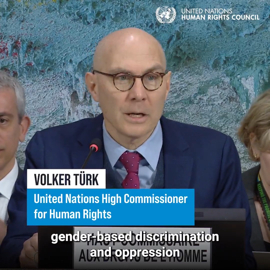 "#Afghanistan is a graveyard for human rights," UN Human Rights chief Volker Türk told the United Nations Human Rights Council. The system of segregation against women and girls in the country "is reminiscent of apartheid, based on gender rather than race," he said. #HRC61