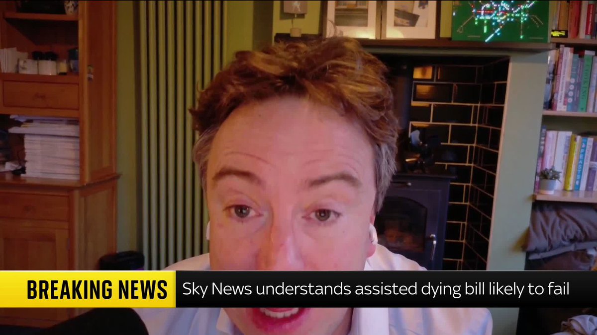 BREAKING: Sky News understands the government will not be giving the landmark assisted dying bill legislation more time in the House of Lords, which means it almost certainly will fall. Sam Coates Sky explains ⬇️