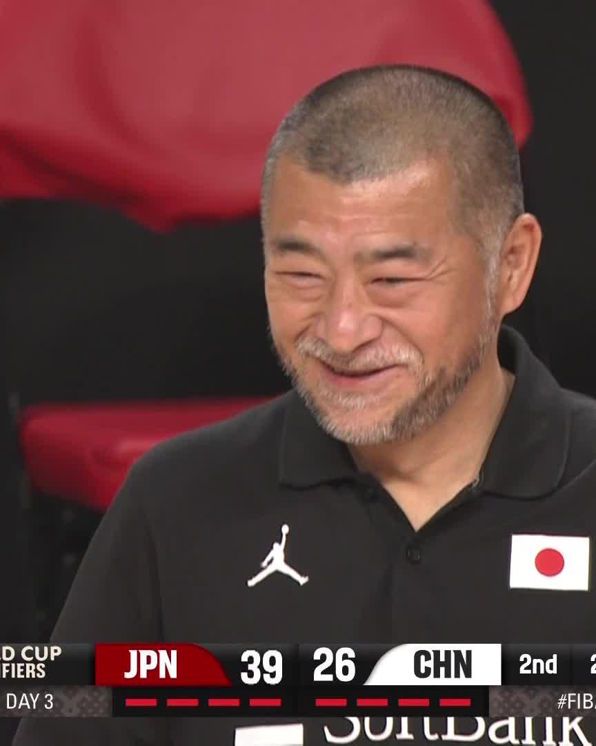 前半終了 日本代表強い！ マジでめっちゃ良い！ 47対33で日本がリード！ プレータイムもシェアして、ボールも人も動いてる最高のバスケ✨ 西田優大はチームトップ12得点 渡邊雄太は11得点→うますぎる 渡邉飛勇はOFリバウンド2本！ この中国🇨🇳に勝ったら本当にすごいです！