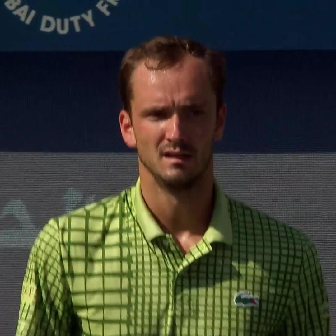 The moment Daniil Medvedev secured his 64th tour-level semi-final 👏 Dubai Tennis Champs | #DDFTennis