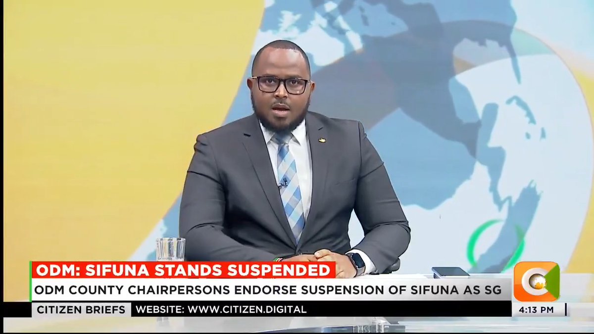 ODM: Sifuna Stands Suspended ODM county chairpersons endorse suspension of Sifuna as SG Caucus calls on Oburu to stabilize the party ahead of 2027 polls #CitizenBriefs