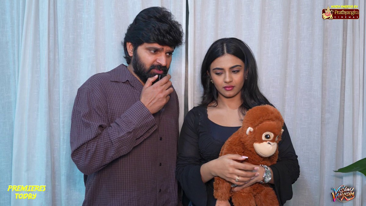 People of USA😎 Navvukodaniki Siddhamga Unnara 😀 #VishnuVinyasam Grand PREMIERES TODAY with release by Prathyangira Cinemas 🤗