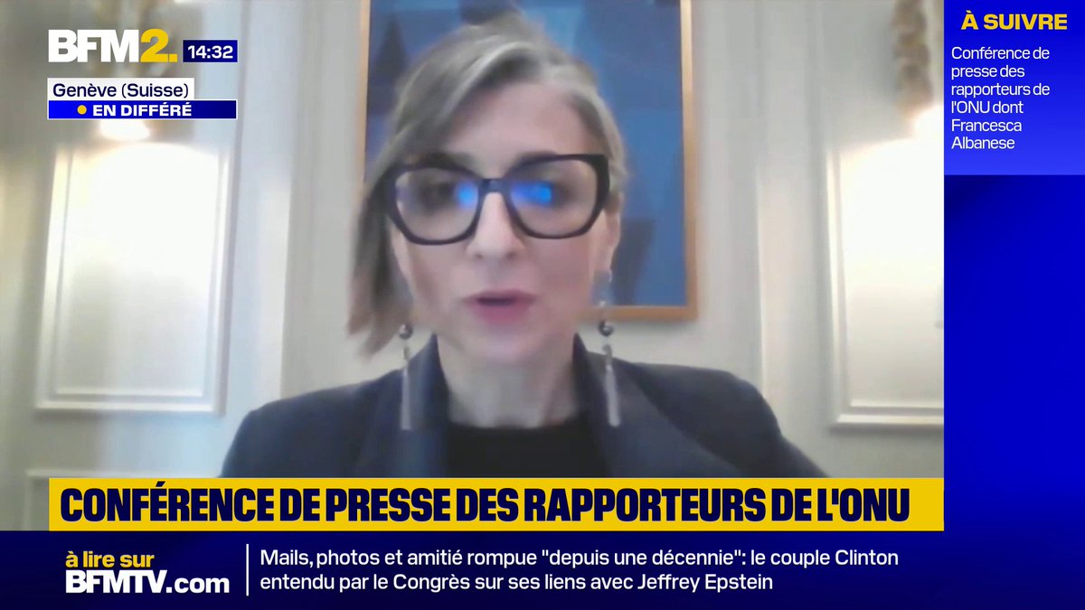 "Je prends note du fait que la diplomatie française a changé d’avis finalement. J’aurais attendu un mot de clarification et d’excuses parce qu’ils m’ont insultée", déclare Francesca Albanese, rapporteuse spéciale de l'ONU sur les Territoires palestiniens occupés #BFM2