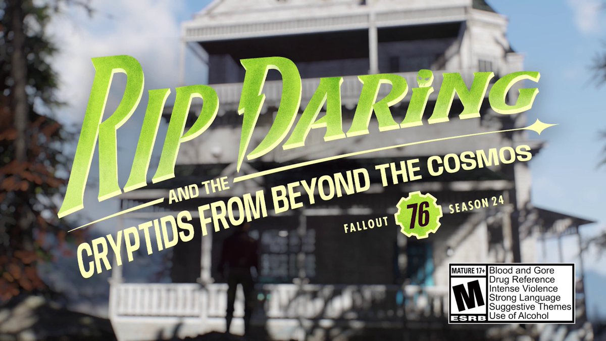 👽🛸Our favorite cryptid hunter returns for #Fallout76's Season 24: Rip Daring and the Cryptids from Beyond the Cosmos on March 3! Which items are you most excited to earn?