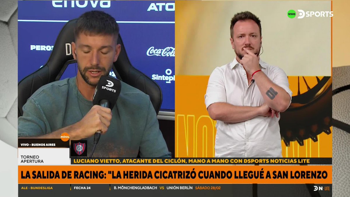 🗣️ "NO EN TODOS LOS LUGARES VAN A PENSAR DE LA MISMA MANERA QUE VOS". 🎙️ Luciano Vietto en DSPORTS Argentina tras su salida de #RACING.