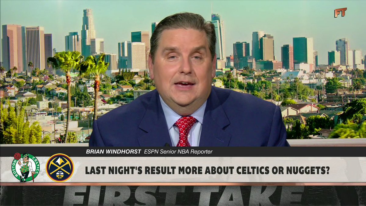 "I'm never going to fault an Eastern Conference team on the second night of a back-to-back in Denver." Brian Windhorst reacts to the Celtics after their loss to the Nuggets 🏀
