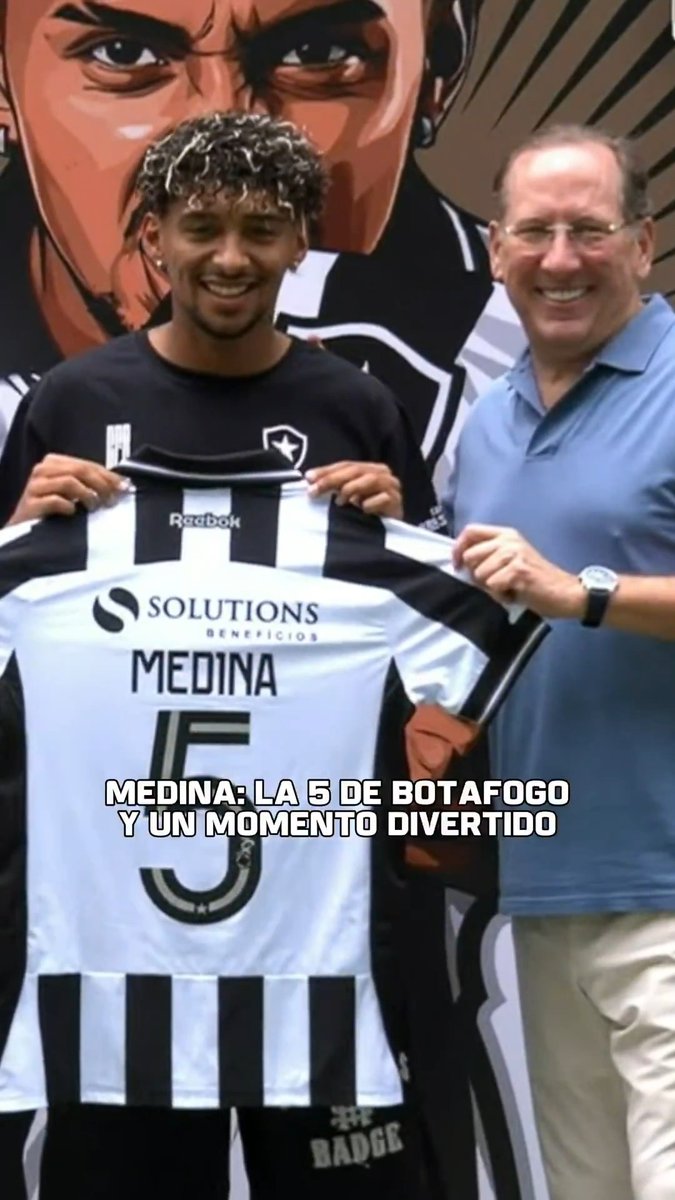 ¡TARÁN! Así presentaron a Medina en Botafogo y le dieron la camiseta de su nuevo club: utilizará la 5. 📹 EXCLUSIVO Botafogo F.R.