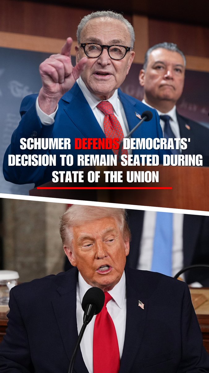 NOT TAKING A STAND: Senate Minority Leader Schumer defends Democrats' decision to remain seated during President Trump's State of the Union address as the president condemned “deadly” immigration policies impacting Americans.