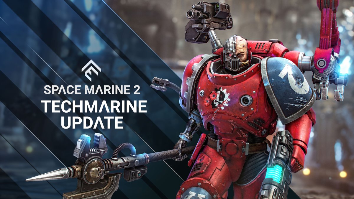 The Techmarine is here. 🤖 New Class, Weapons, Operation and DLCs await, on #SpaceMarine2 ⚔️ The Emperor Provides.