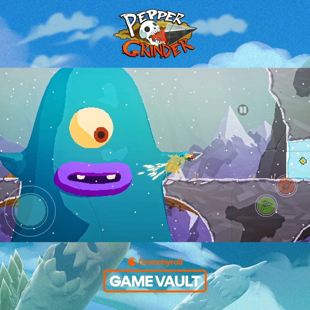 Pepper Grinder is now live on Crunchyroll Game Vault! ⛏️ 💎