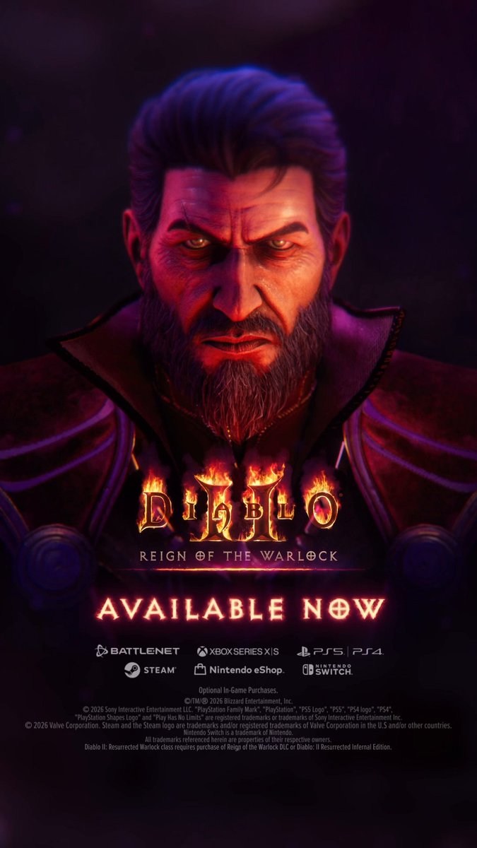 Master the forbidden and defy the inevitable with the all-new Warlock class. Your reign begins when you enter Diablo II: Resurrected - Reign of the Warlock today. 🔮