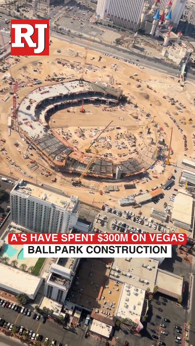 The Athletics have spent $300 million on the construction of the team's Las Vegas ballpark as it continues to rise out of the ground, with those expenses paid for by equity from team owner John Fisher. STORY: