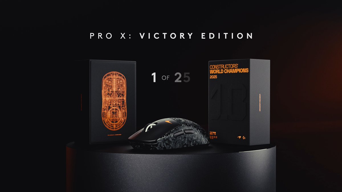 Introducing the PRO X : Victory Edition 🏆 Forged carbon. Limited edition 1 of 25. Engineered to win 🏁 Created to honor McLaren’s 2025 Constructors’ World Championship 🧡 Enter now to win one of the 25: