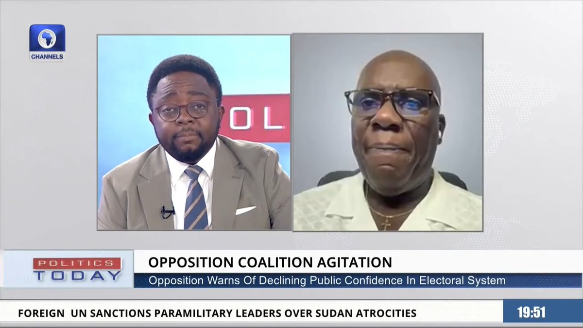 Seun: Senator David Mark says your party is jittery because, while you have more governors, you know you cannot win the next election on a free, fair, and credible platform. Why is your party jittery? Felix Morka: If David Mark thinks we are jittery, he should simply hold his breath. The APC is not the problem of the opposition; the ADC and all of them in the opposition are their own problem. -Felix Morka, the APC National Publicity Secretary, speaking on the opposition coalition's agitation as debate intensifies ahead of the 2027 general elections. #PoliticsToday