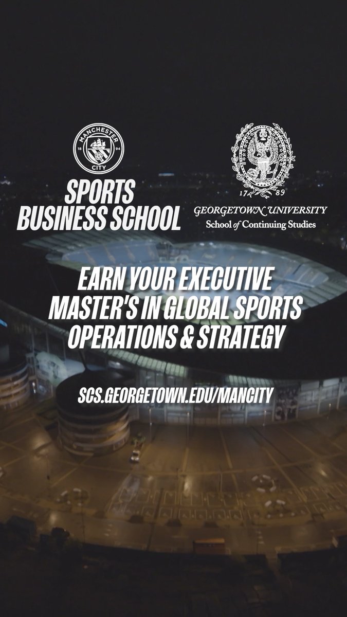 Want to be at the top of your game? 🔝 Man City and Georgetown SCS have teamed up to create an executive-level program blending academic excellence with real-world industry expertise 🎓 ℹ️ Learn more on the Georgetown SCS website.