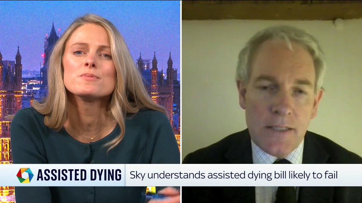 "Almost certainly not" Reform UK's Danny Kruger tells Sky's Ali Fortescue he wouldn't support an assisted dying bill 📱 📺 Sky 501, Virgin 602, Freeview 233 and YouTube