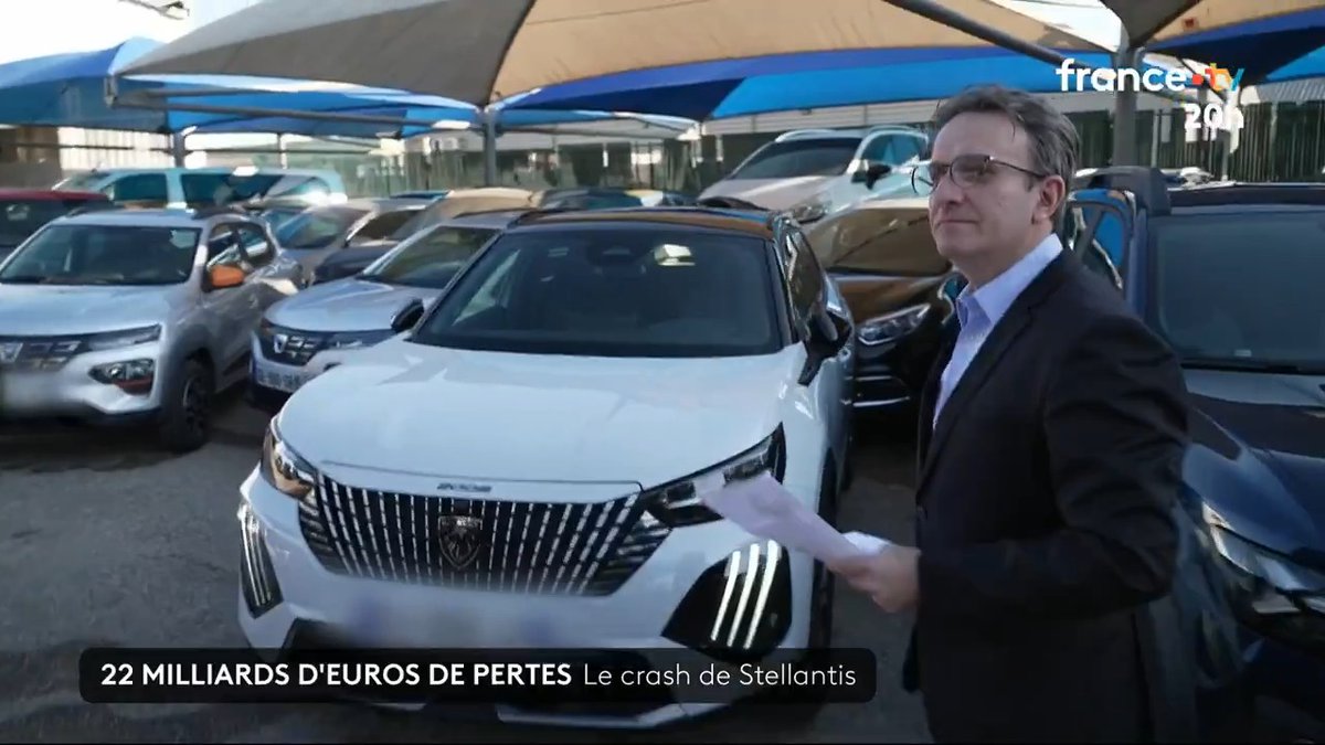 🚗📉 Le groupe automobile français Stellantis en chute libre : 22 milliards d'euros de pertes, c'est historique. #JT20h
