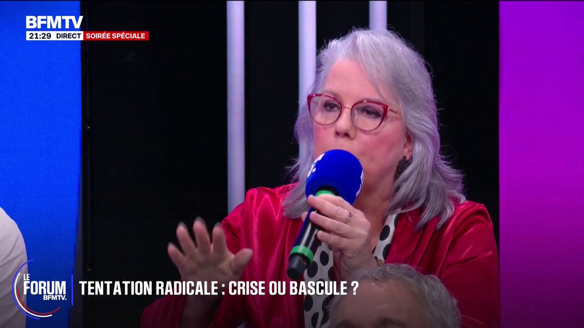 🗨️ "Marine Le Pen est socialiste, elle n'est certainement pas d'extrême droite" Le vif échange entre Arthur Delaporte, député PS, et Jacline Mouraud, figure des Gilets Jaunes #FORUMBFM