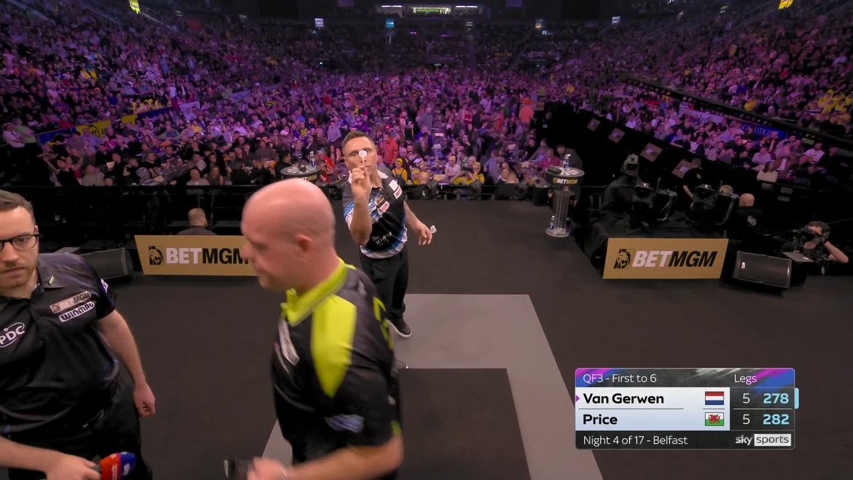 PRICE BATTLES BACK TO WIN! What a fightback from Gerywn Price! The Welshman produces an unstoppable burst of darts to rattle off three legs on the spin to beat Michael van Gerwen in a thrilling last-leg decider! 📺 #PLDarts | QF3