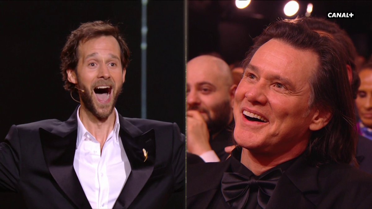 🇫🇷🎥🏆 Emmanuel Curtil, la VF légendaire de Jim Carrey (entre autres), a pu rencontrer l’acteur américain pour la première fois lors des César. Il apparaît après ~1 minute de vidéo. Incroyable 🤩