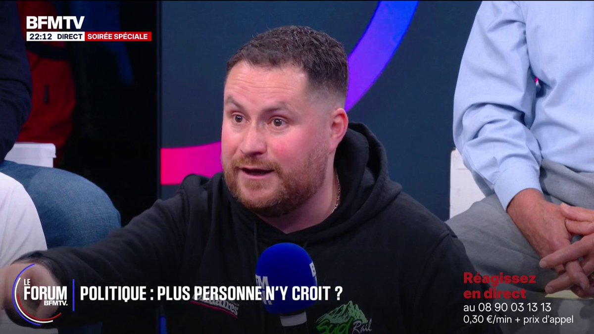 "Je suis syndicaliste, et je me dis que ce qu'il faut faire, c'est construire un contre-pouvoir, un rapport de force", assure Julien Troccaz, secrétaire fédéral SUD-Rail #FORUMBFM