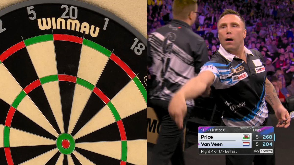 VAN VEEN INTO THE FINAL! Gian van Veen holds his nerve against Gerwyn Price, as the young Dutchman makes his third Premier League final this year, beating The Iceman in a brutal last-leg decider! 📺 #PLDarts | SF2