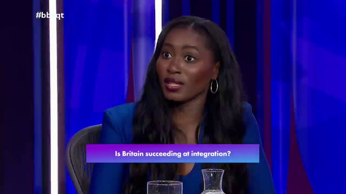 “Our politicians haven’t had a proper sensible, adult conversation about integration” Journalist Esther Krakue says lack of integration for immigrants has led to people in the UK leading “parallel lives” and which encourages “tribalism” and “divides people” #bbcqt