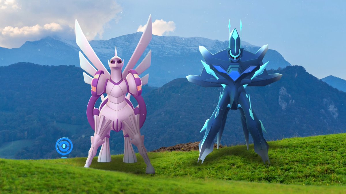 The clock is ticking, Trainers... 🕰️ Get ready to encounter Origin Forme Dialga and Origin Forme Palkia during the Road to Kalos event in #PokemonGO! 🤩