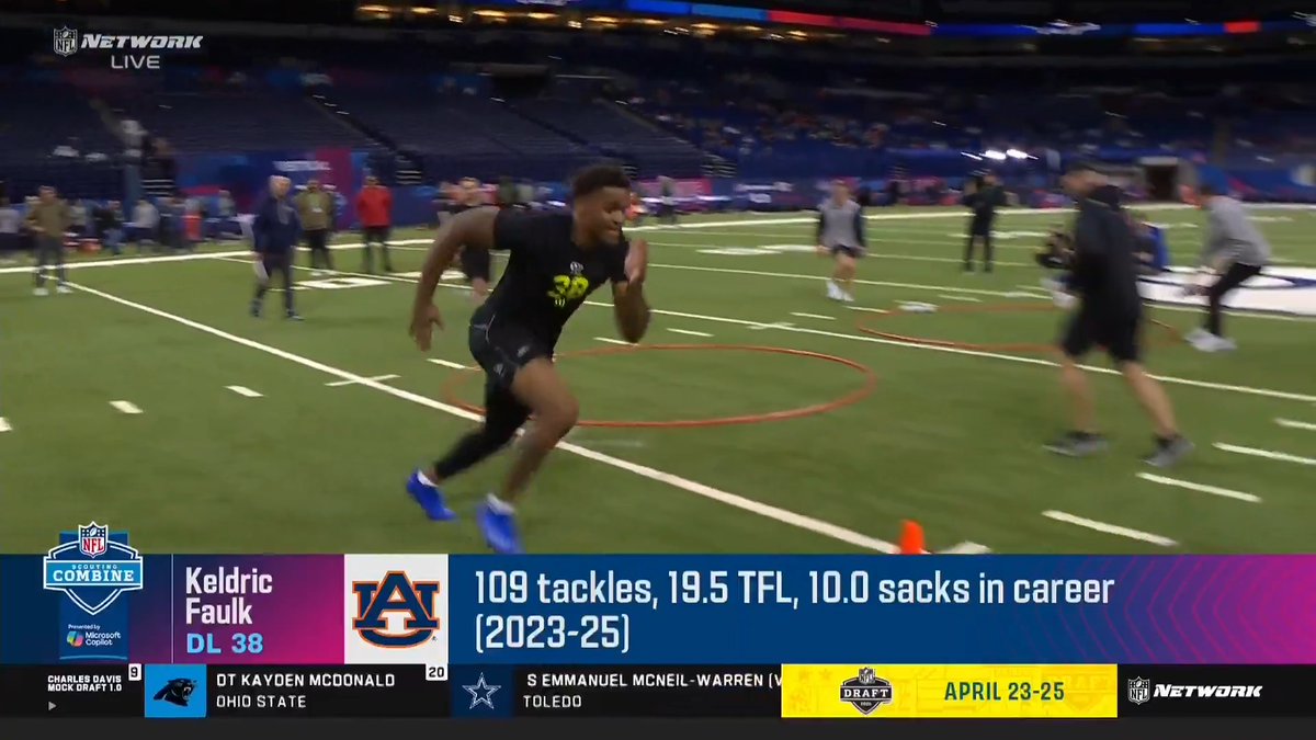 "That's how you run the hoop 🔥" 🗣️ Rich Eisen 📺 #NFLCombine on NFL Network