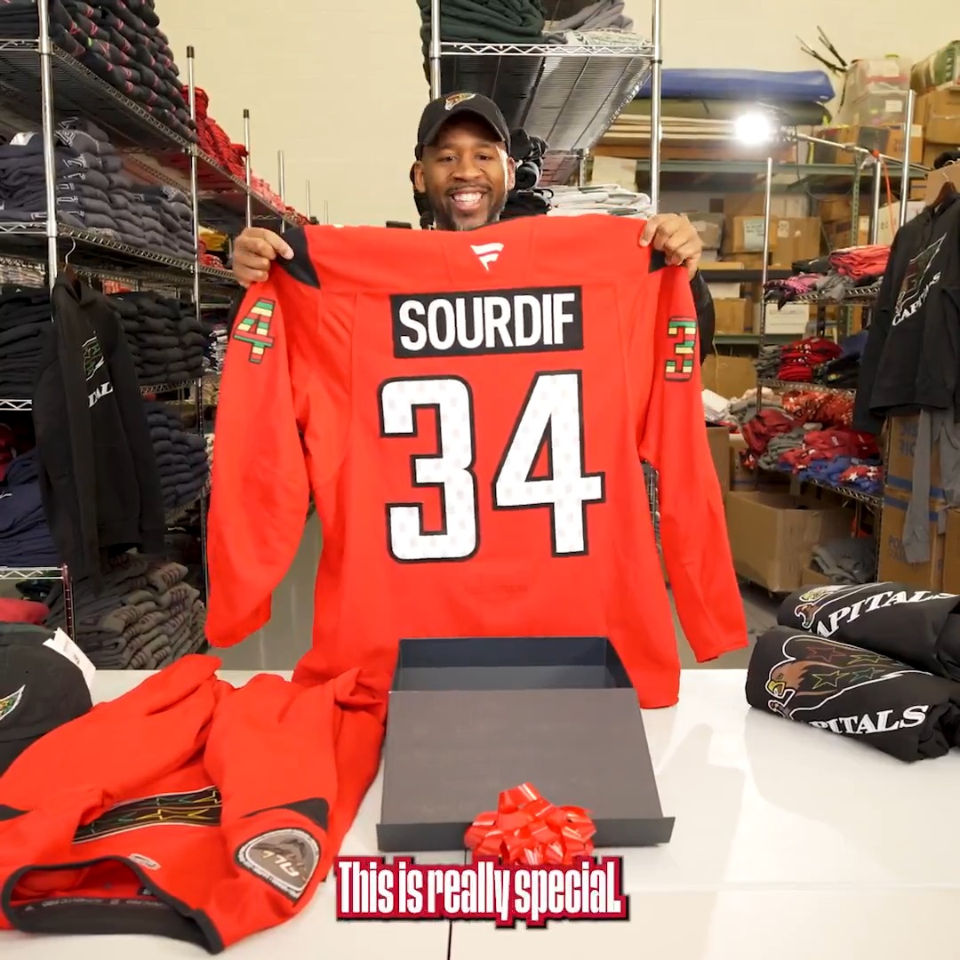 “Black History, DC, hockey — All of it together.” Pumped to don your design tomorrow night, Bailiwick Clothing Company! #ALLCAPS | #BlackHistoryMonth