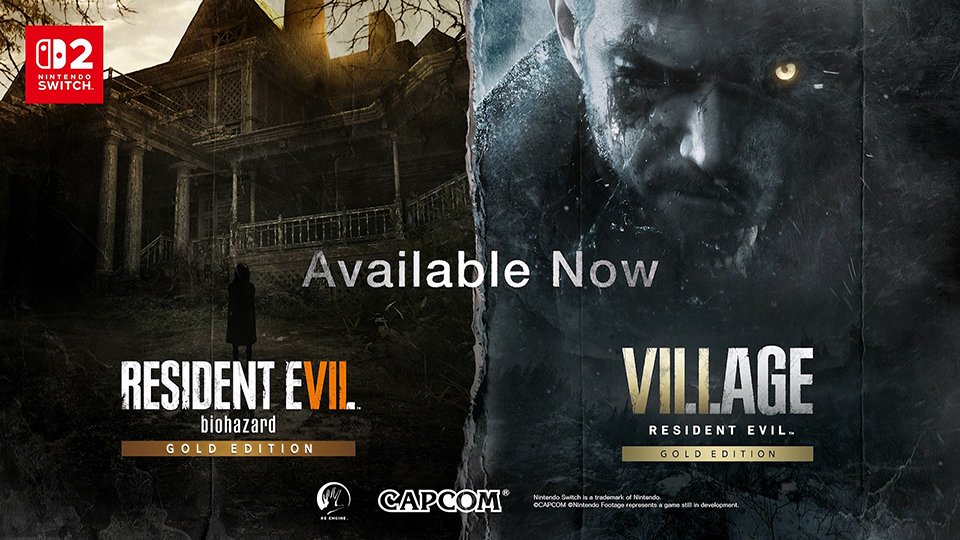 Come face to face with unspeakable terrors once again as Ethan Winters. Resident Evil 7 biohazard and Resident Evil Village have arrived on Nintendo Switch 2. 🌿